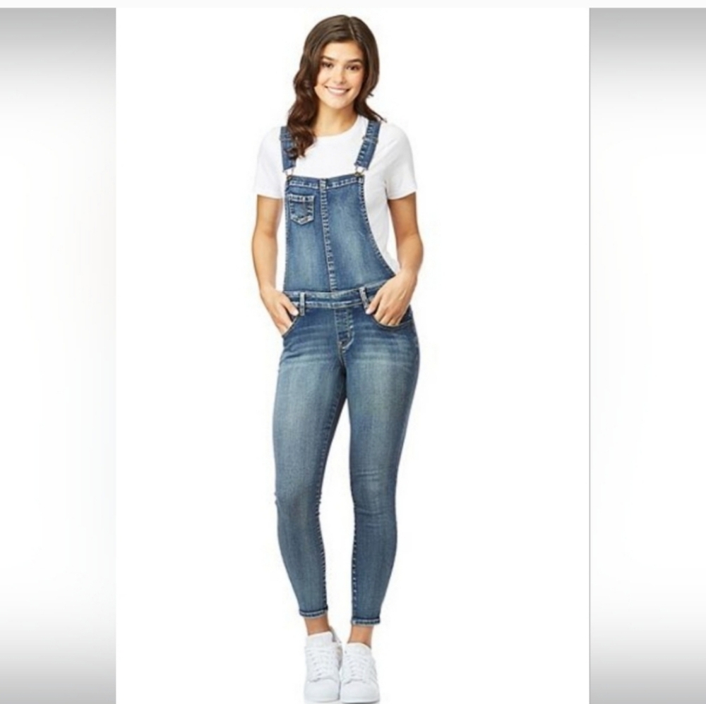 NWT WALLFLOWER Junior's Denim Overalls - Size Large - Picture 3 of 11